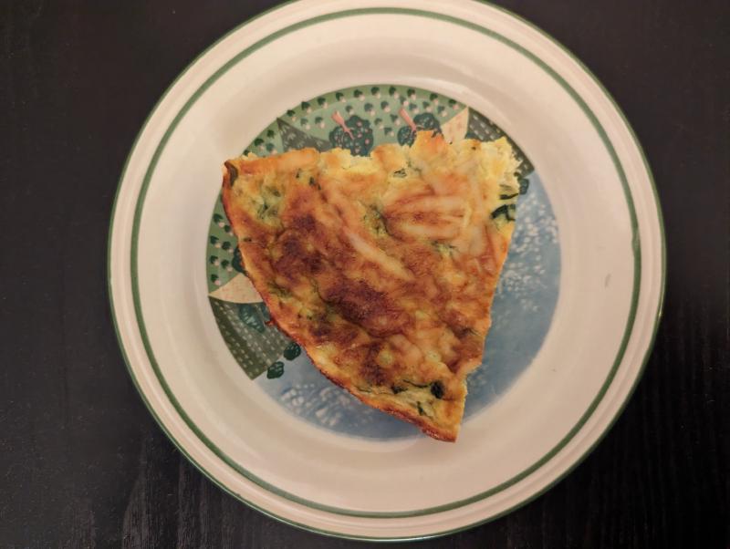 Crustless swish chard quiche